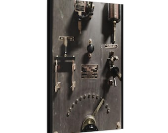 Lienzo para panel de control industrial vintage