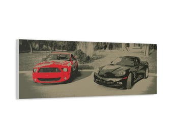 Lona roja para Mustang y negra para Corvette