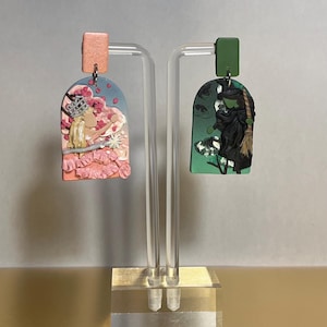 Wicked Earrings, Polymer Clay Wicked Earrings, Clay Earrings