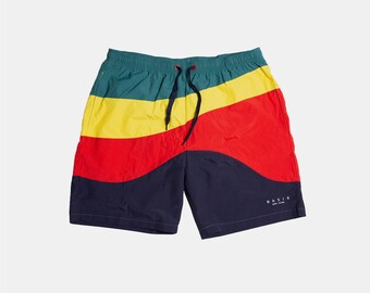 Pantalones cortos con bloques de color de nailon de Basix New York