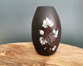 Ikebana Vases Pottery vase handmade Ceramic vase black Living room decor Bud vase Easter gift for women Home decor