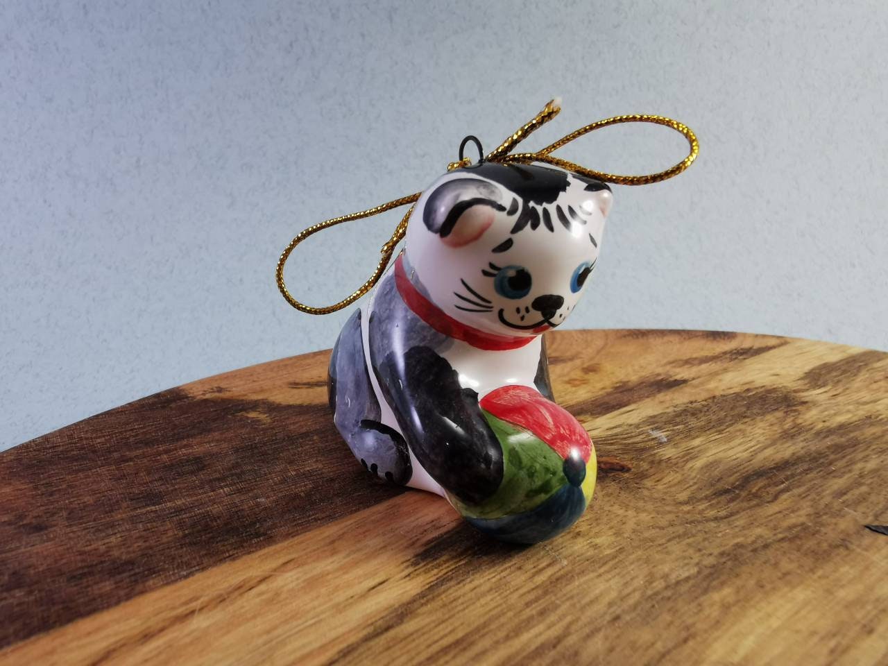 Ceramic Cat kitten figurines Cat ornament Christmas ornaments Etsy