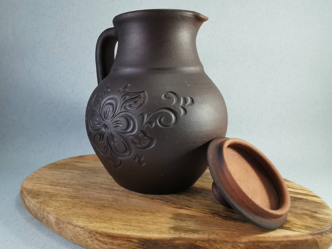 Ceramic pitcher with lid Pottery handmade water pitcher Etsy