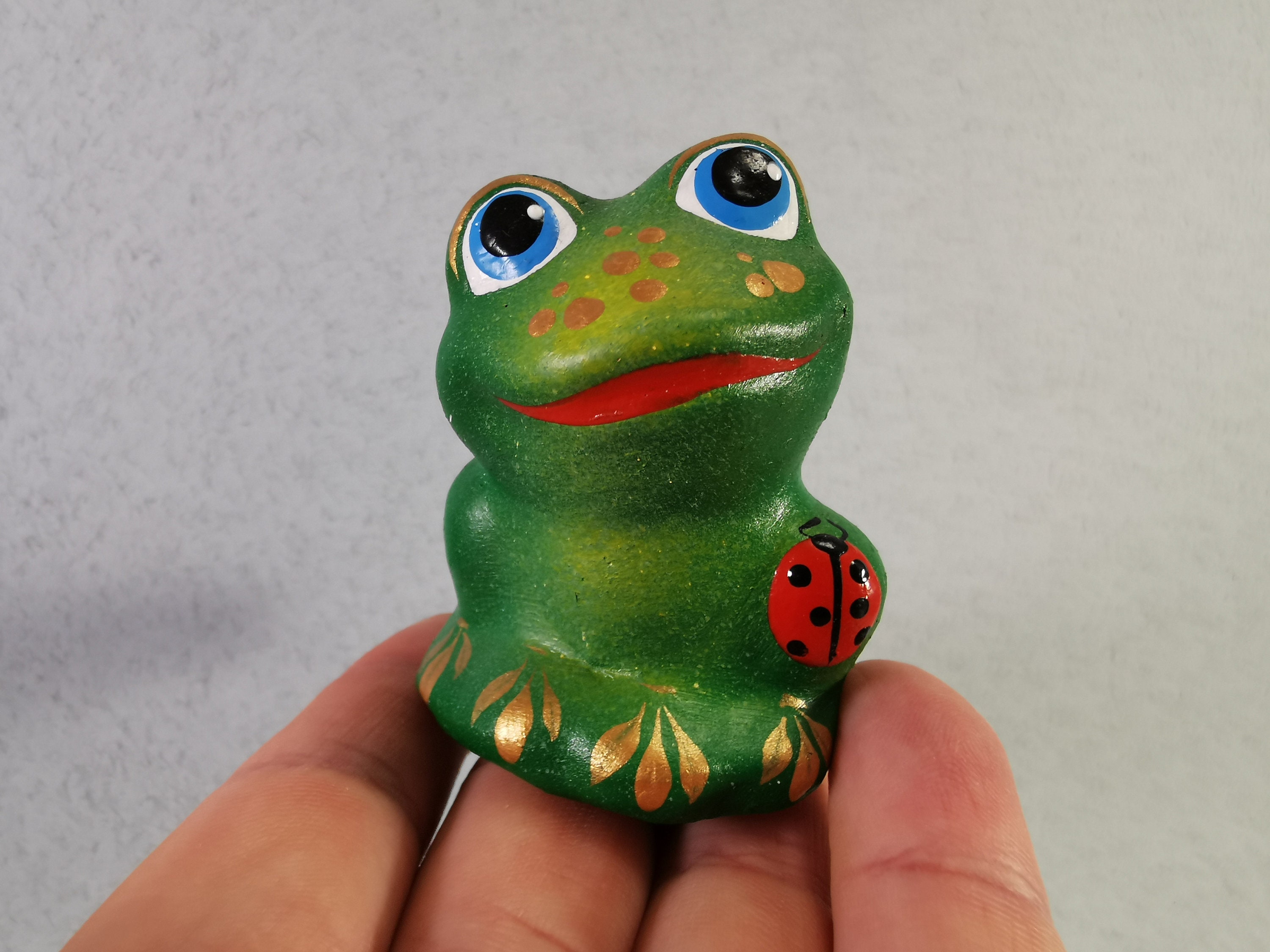 Ceramic frog figurine Amphibian decor Clay whistle Pottery | Etsy