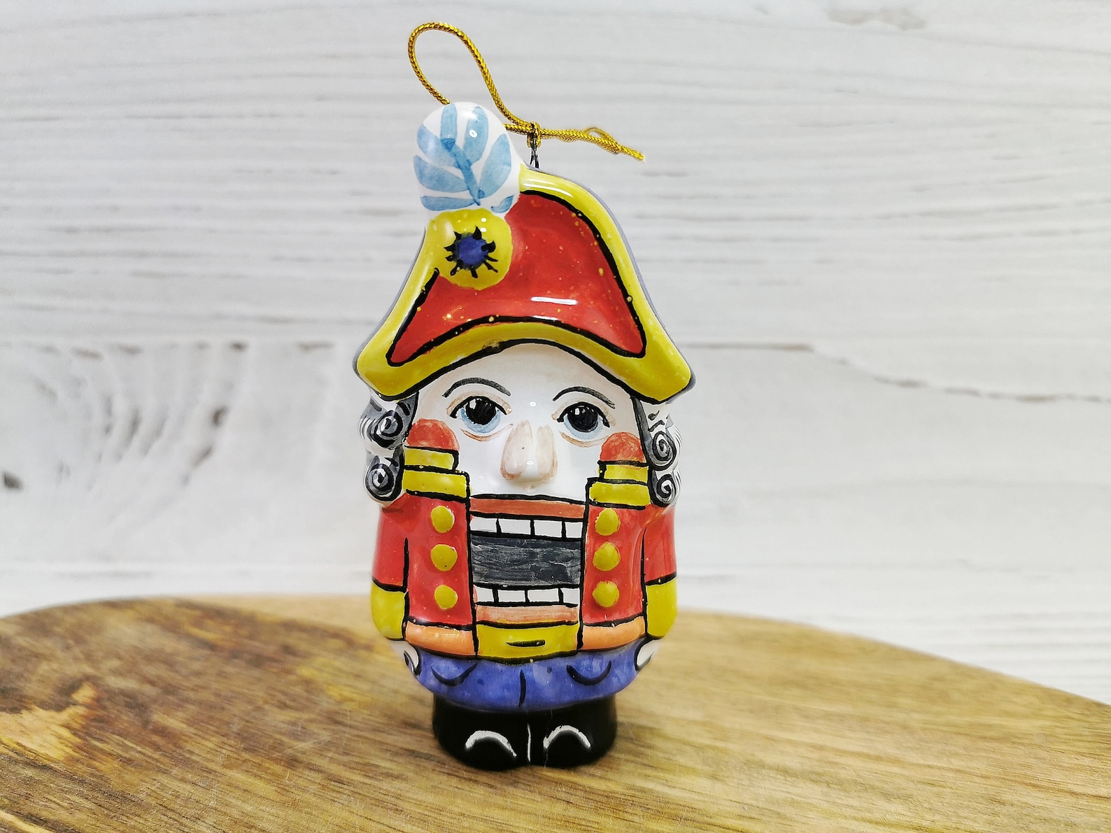 Nutcracker Christmas ornaments / Porcelain nutcracker figurine Etsy