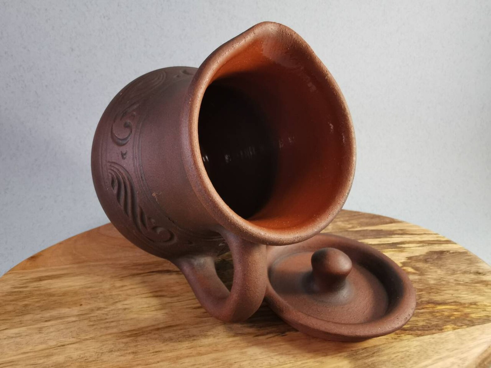 Ceramic cream pitcher with lid / Pottery handmade Water Etsy