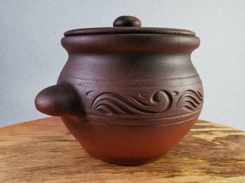 Small pottery bowl with lid Pottery handmade Stoneware salt Etsy