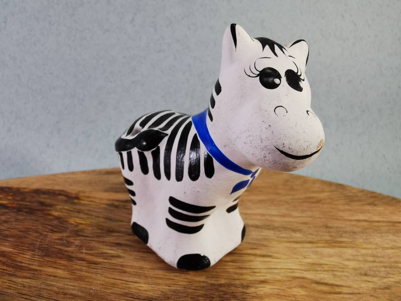 Zebra figurine / Pottery handmade whistle / Host gift Etsy