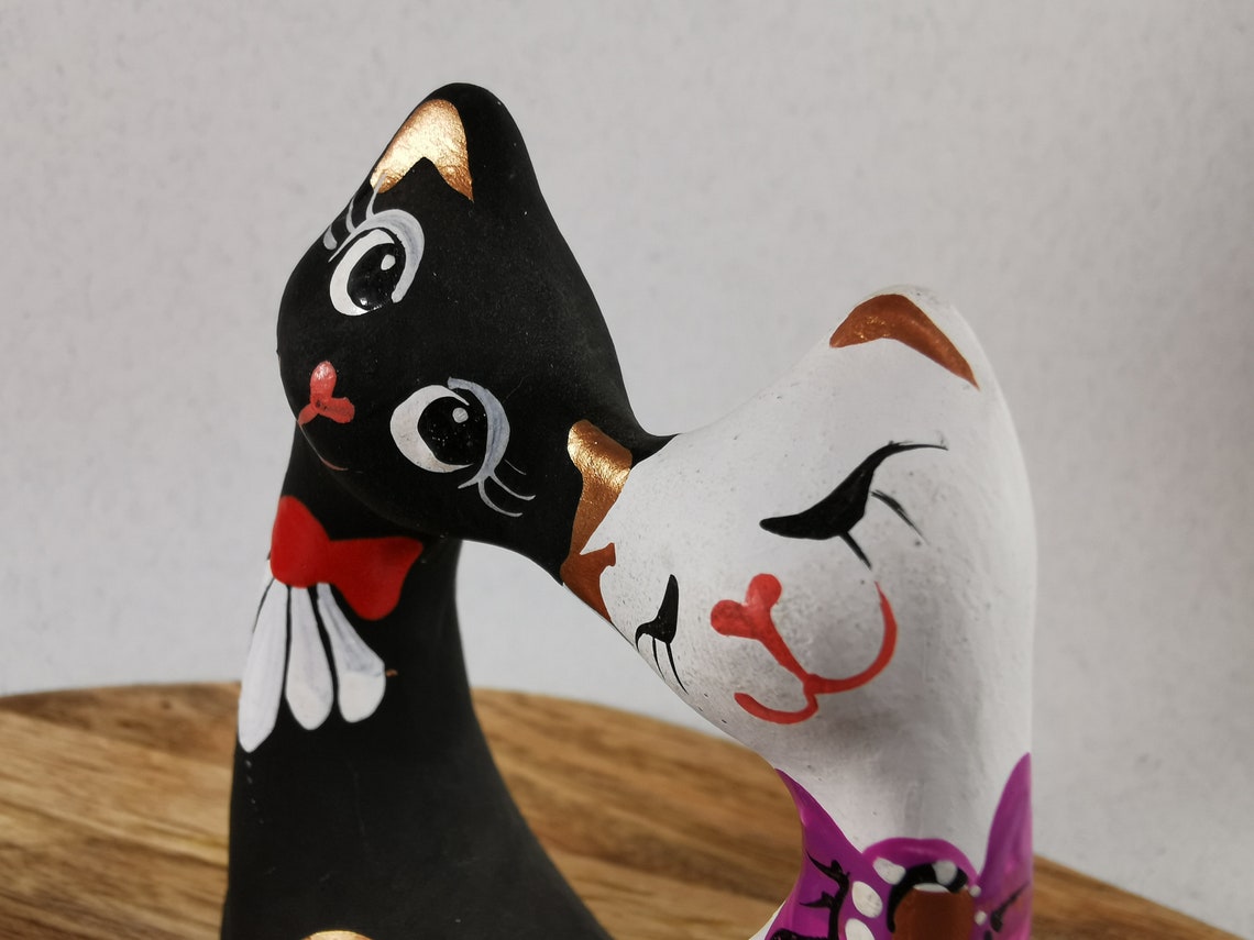 Tuxedo cat statue for gifts for cat lovers Etsy