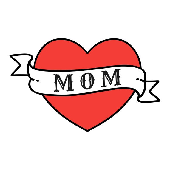 Heart Mom Tattoo Baby Boy Mama Love Cool Kid Hippie Mommy Valentines Day  New Baby Girl SVG & PNG Download - Etsy Hong Kong