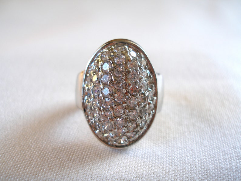 4.50 Ct Cubic Zirconia Sterling Silver Cocktail Ring