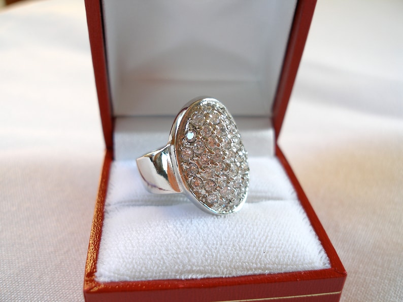 4.50 Ct Cubic Zirconia Sterling Silver Cocktail Ring