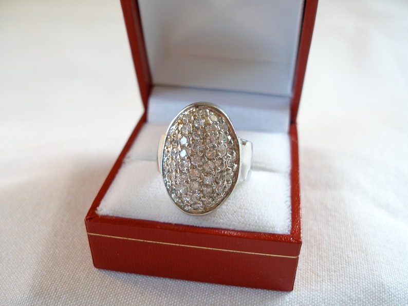 4.50 Ct Cubic Zirconia Sterling Silver Cocktail Ring
