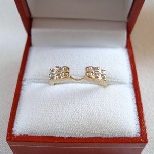 14k Yellow Gold Ring &#39;Guard&#39; with Accent Diamonds
