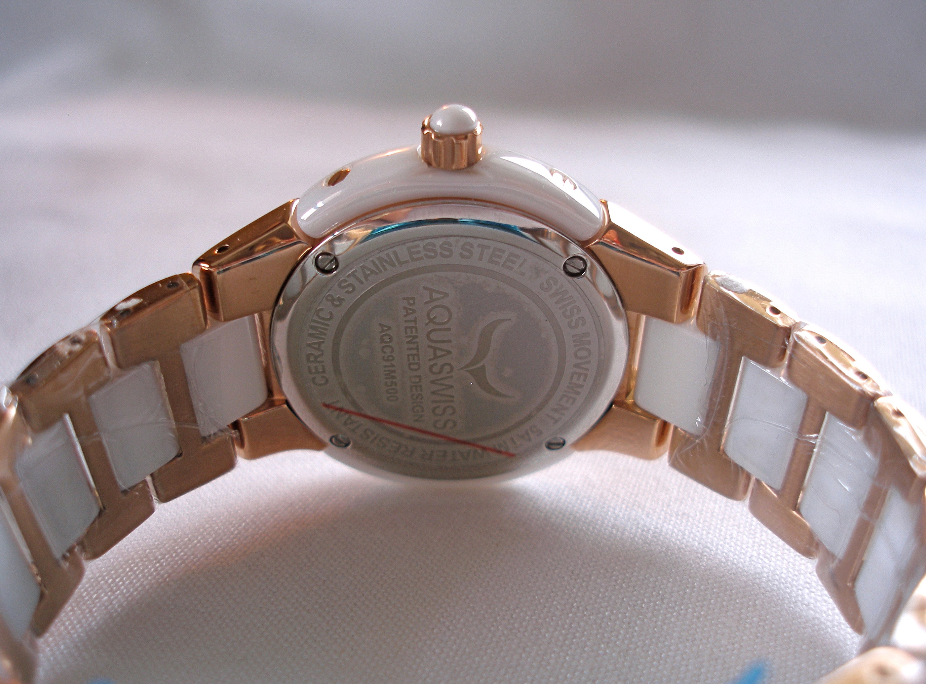 Aquaswiss Women\'s White and Rose Gold Watch Aquaswiss Gold Watches for Women | Mercari main image 3