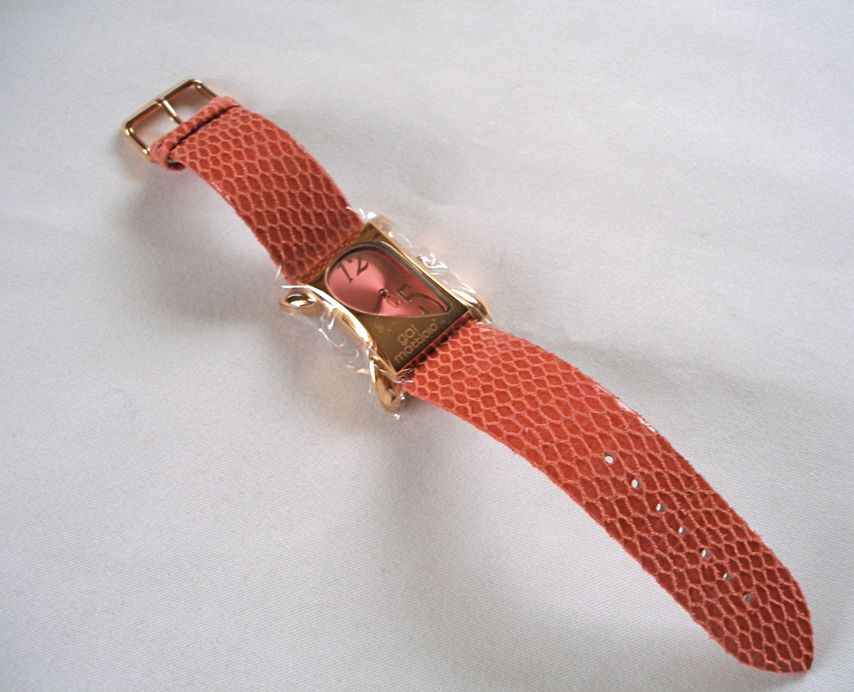 Gai Mattiolo Womens Watch 26mm Pink Dial Rose Gold Tone Tear Drop New Battery GAI MATTIOLO, ITALY - Ladies Quartz Movement Stainless Steel  main image 3