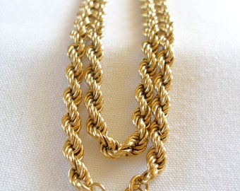 18k Gold Rope Style Chain   (25 Inch)