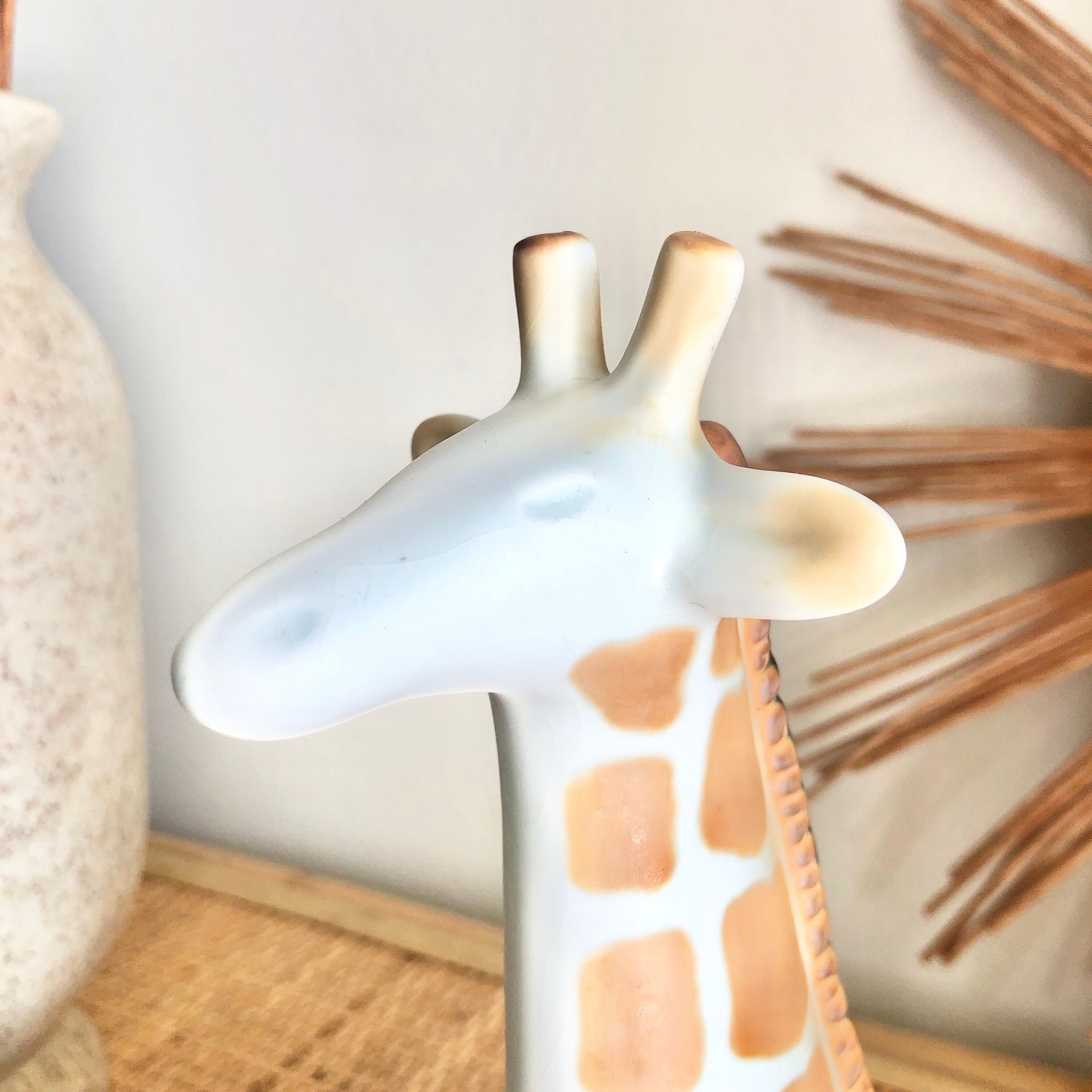 Midcentury Arabia Finland Pottery Giraffe: MCM Vintage Figurine by