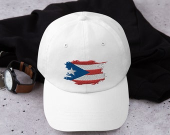 Anarchy Dad Hat Puerto Rico Black Island Vintage Distressed Dad Hat Unisex Baseball Cap Baseball Cap Hat Embroidery Hat Low Profile