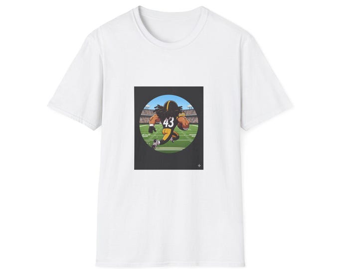 Troy Polamalu Steelers Tee: Animated Football Fan Shirt