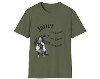 Janet Jackson Graphic Tee: Unisex Softstyle Cotton T-Shirt