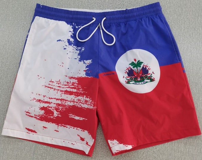 Haiti Unisex Athletic Long Shorts