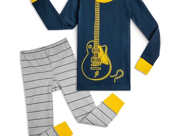 Personalised Rock Star Pyjamas Toddler Pyjamas Girls Pjs Boys Christmas Gifts Girls Kids Guitar Music