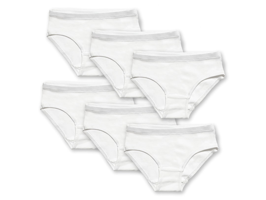 Girls Organic Cotton Bikini Underwear 6 Pack Etsy