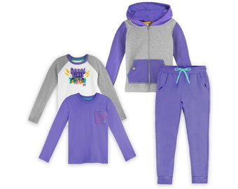 Rebel Girls 100% Organic Cotton Sweat Suit 4 Piece Gift Set