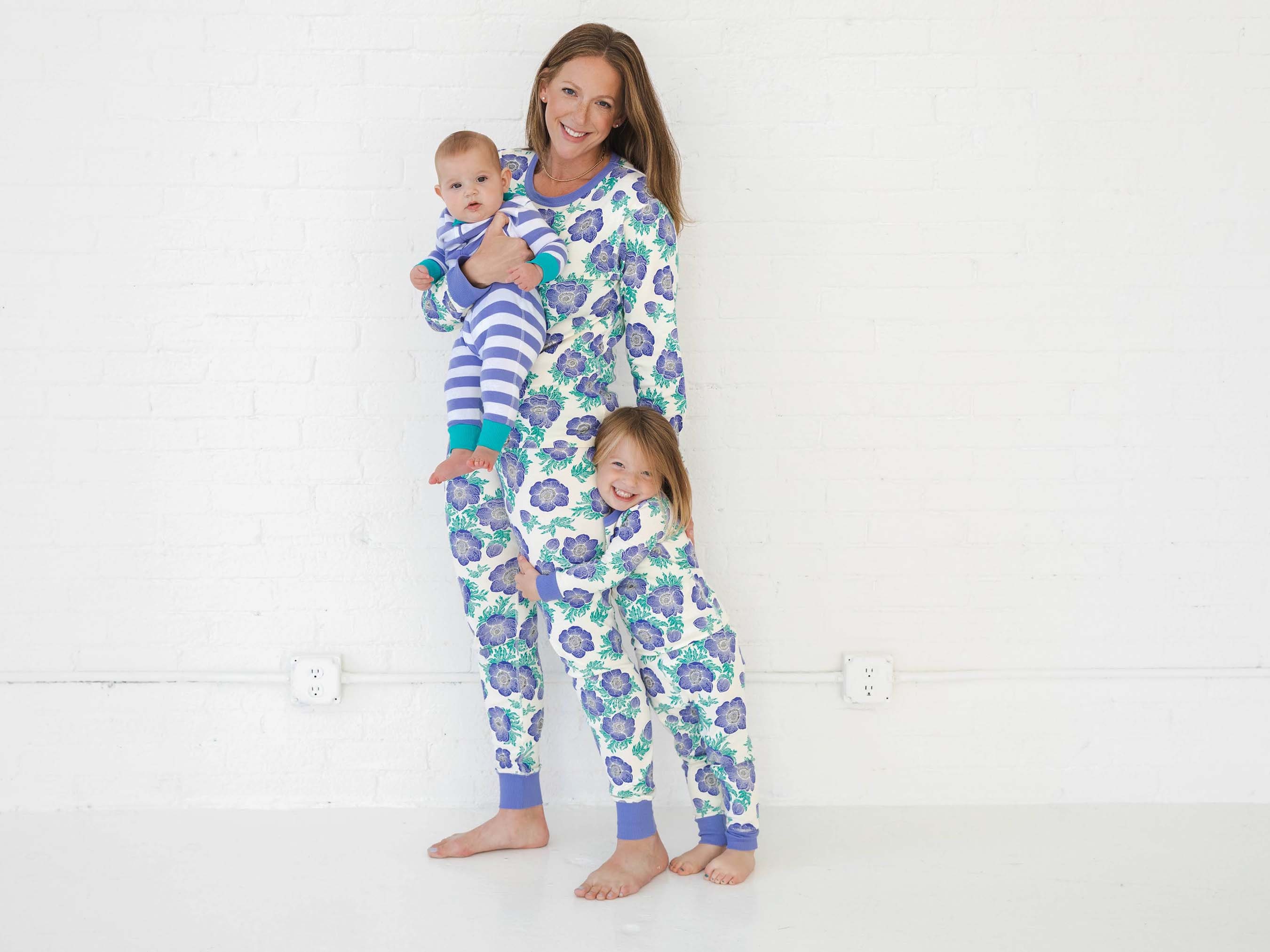 Organic Cotton & Fair Trade Certified Family Holiday Purple Poppy Pajamas 
