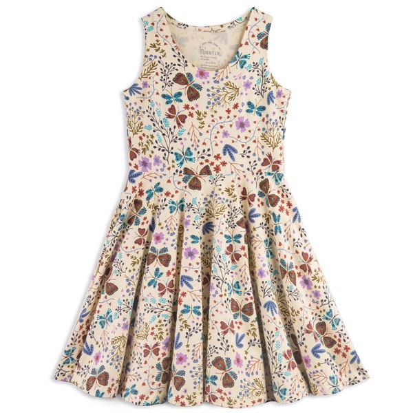 Girls Organic Cotton Summer Twirl Dress Limited Edition Prints