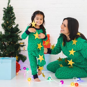 Organic Cotton & Fair Trade Certified Family Holiday Evergreen Trees Pajamas image 8