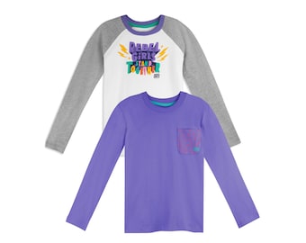 Rebel Girls Organic Cotton Long Sleeve Tee 2 Pack