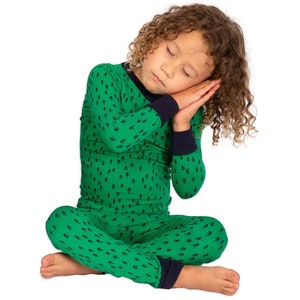 Organic Cotton & Fair Trade Certified Family Holiday Evergreen Trees Pajamas image 6