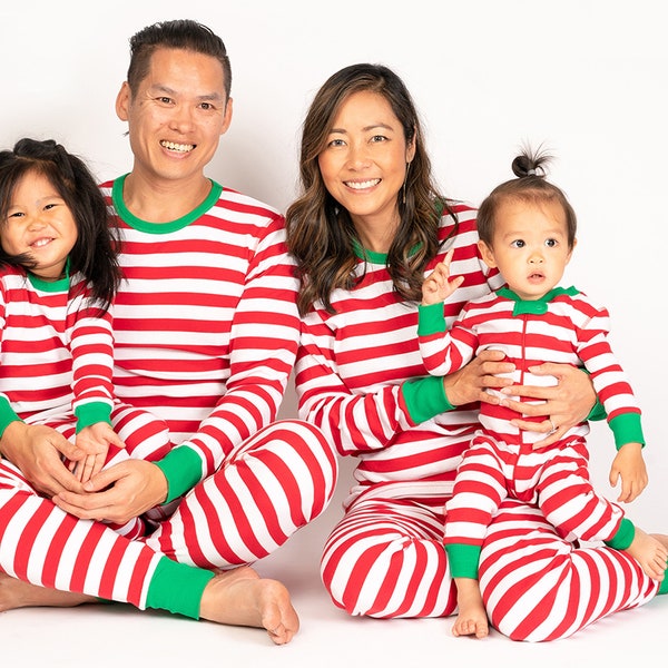 Organic Cotton & Fair Trade Certified Family Holiday Red Stripe Pajamas