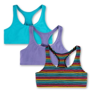 Girls' White Sports Bra for Teens and Tweens, Girls Activewear