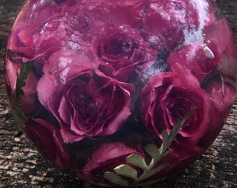 Flower Preservation Paperweight, Bridal Bouquet Preservation, Wedding Flower Keepsake, Wedding Keepsake, Wedding Flowers, 4inches