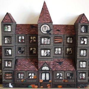 Printable Halloween Haunted House Countdown Advent Calendar - Etsy