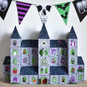 Printable Halloween Dracula&#39;s Castle Monster Mash Countdown Advent Calendar