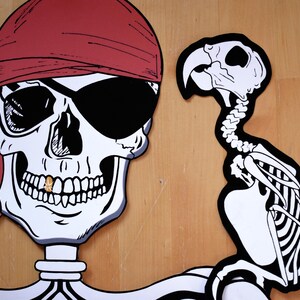 Printable Skeleton Decoration &amp; Pirate Skeleton Decoration - Etsy