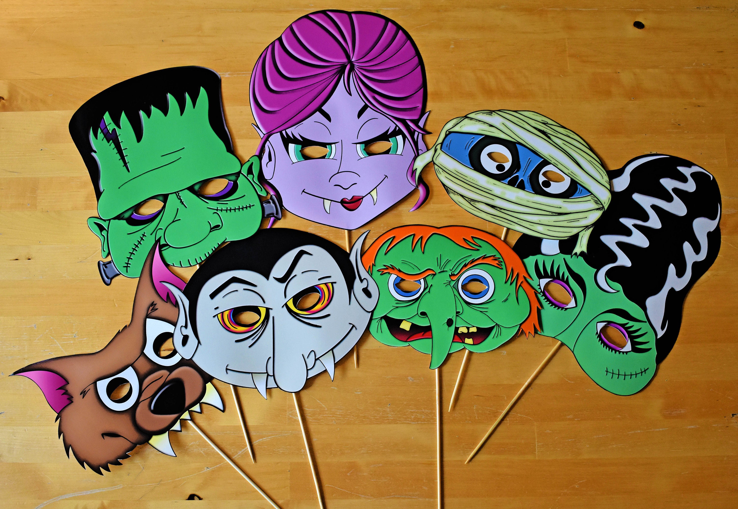 Printable Monster Face Masks/Photo Props Etsy
