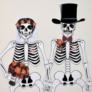 Halloween Skelett Braut & Bräutigam