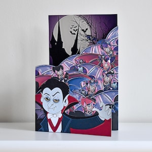 Printable Dracula Halloween Greeting Card