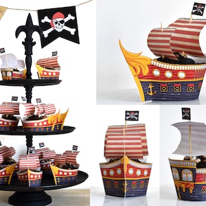 Printable Pirate Cupcake Skirts & Toppers
