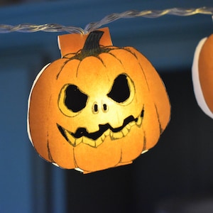 Printable Pumpkin Fairy Light Covers