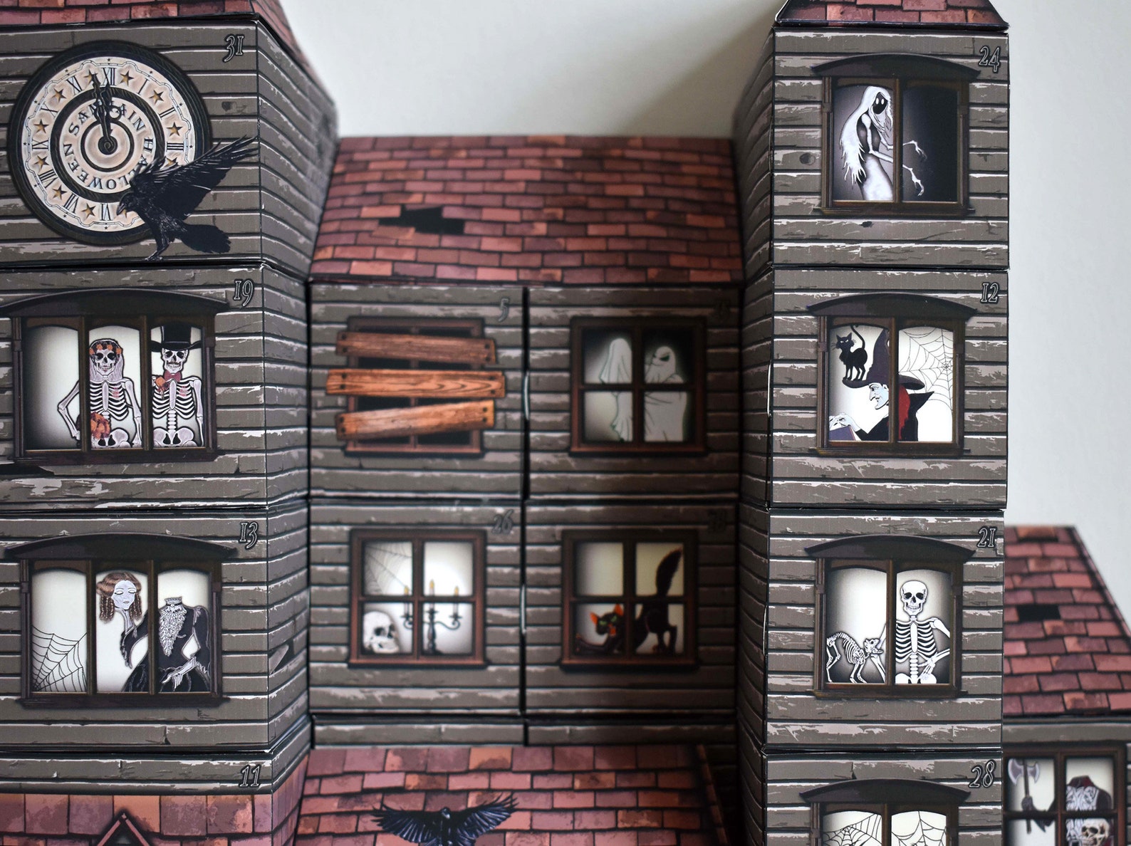 Printable Halloween Haunted House Countdown Calendar - Etsy