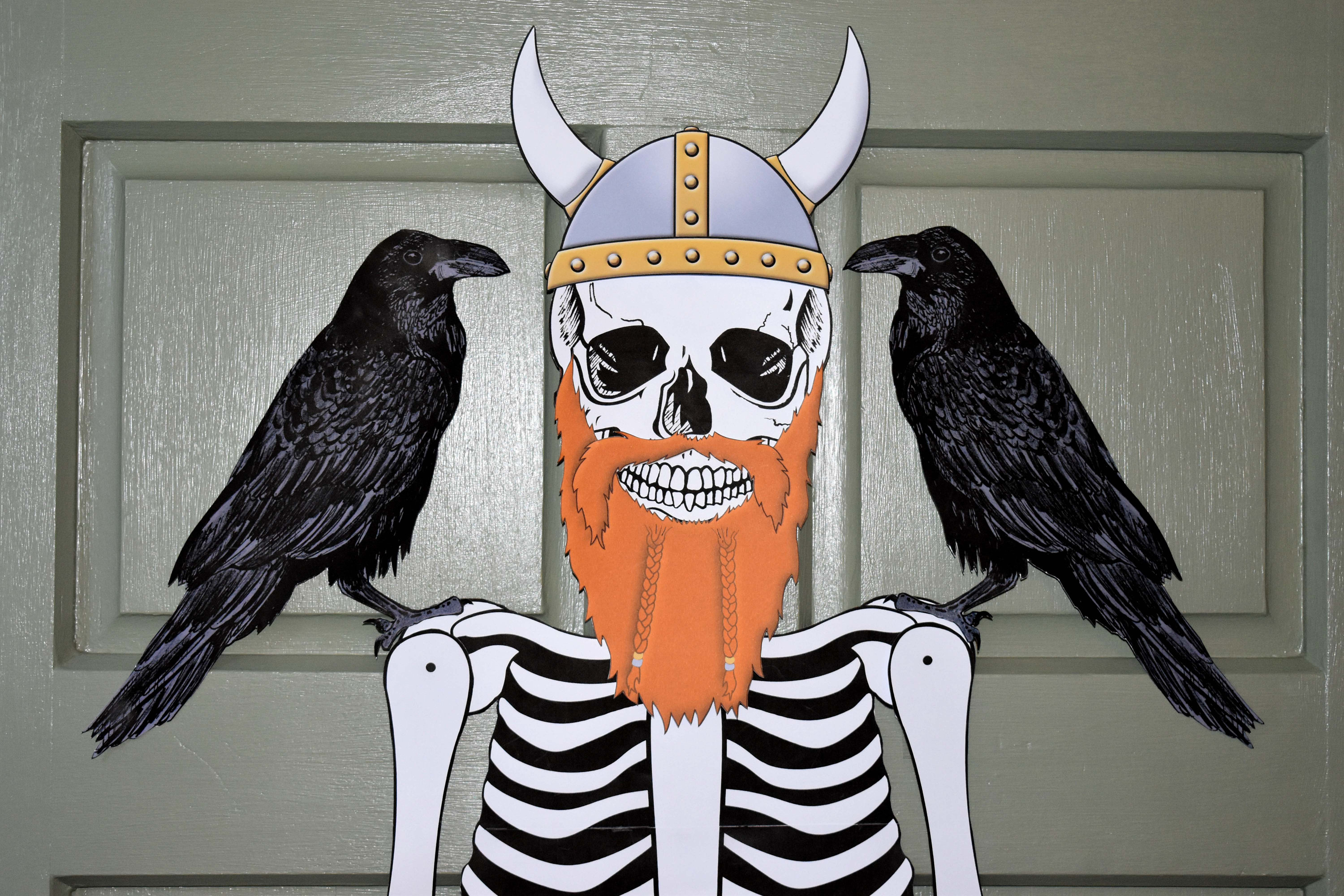Printable Skeleton & Viking Skeleton Decoration - Etsy UK