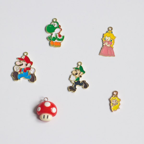 Super Mario Pet Collar Charms Tag Dog Cat