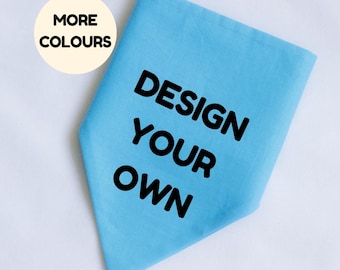Custom Personalised Bandana | Dog & Cat Pet Accessory | Your Words, Your Design, Your Logo Here
