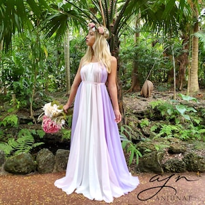 Vestido de chiffon en tiras  ideal para una boda y una noche romántica